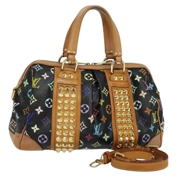 LOUIS VUITTON Monogram Multicolor Courtney MM Bag 2way Black - Picture 1 of 16